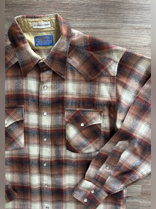 Pendleton Other - Pendleton snap Western L Lg 100% pure wool men’s long sleeve shirt. GREAT cond